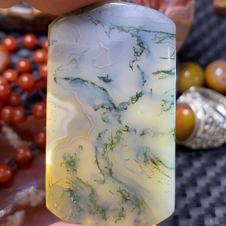 玛瑙/玉髓颈饰未镶嵌蓝***3