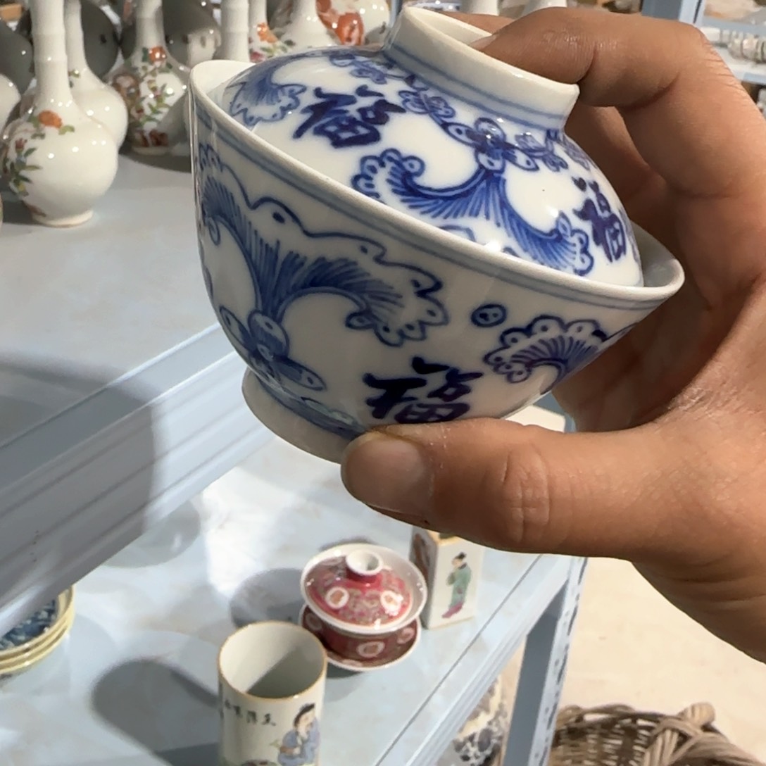 瓷片摆件手绘瓷器全部处理