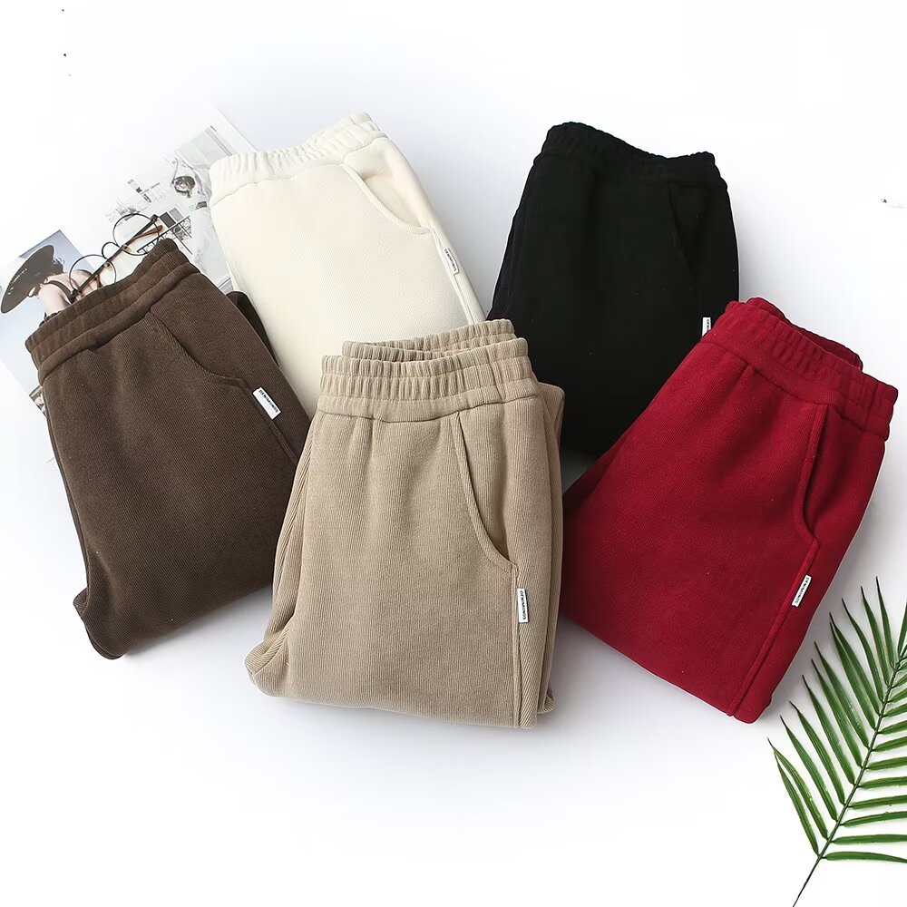 秋季冬季微弹力休闲裤长裤户外高腰百搭哈伦裤