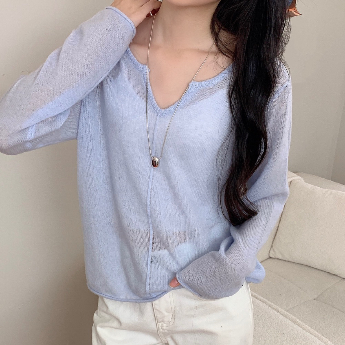 98756秋冬新款慵懒风宽松针织衫女内搭打底上衣