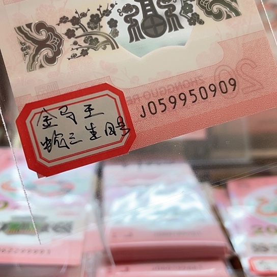 塑料小蛇钞059950909 金马王 蛇三 生日号