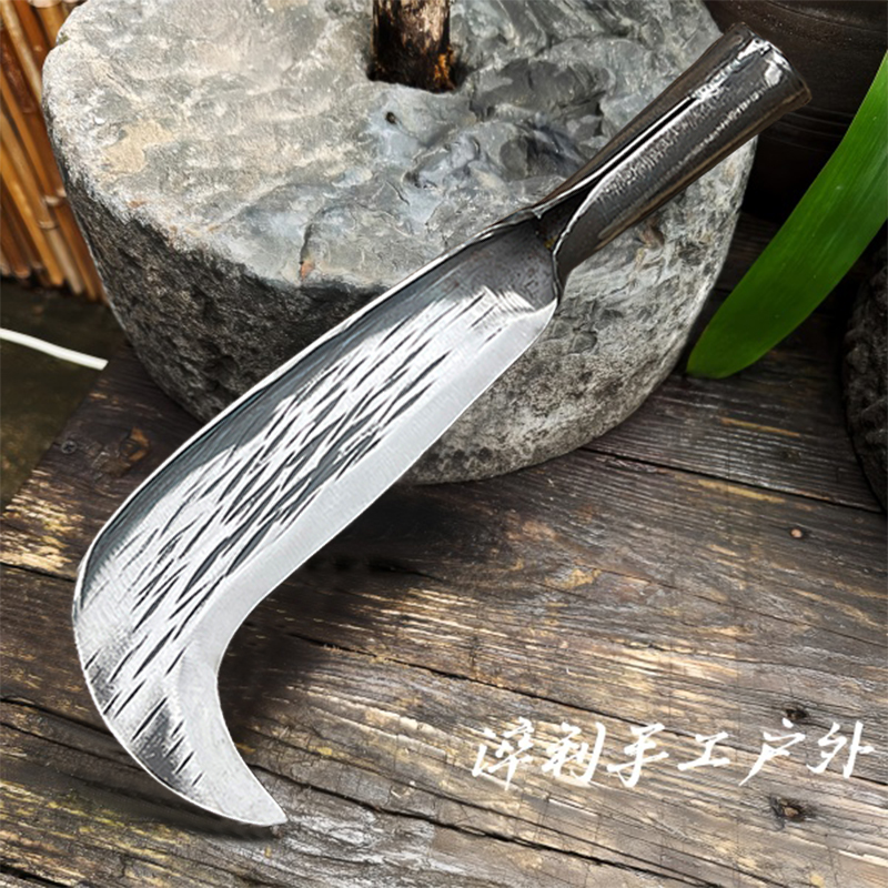 手工锻打高碳钢砍柴刀农用砍树劈柴专用刀户外开路割树枝镰刀柴刀