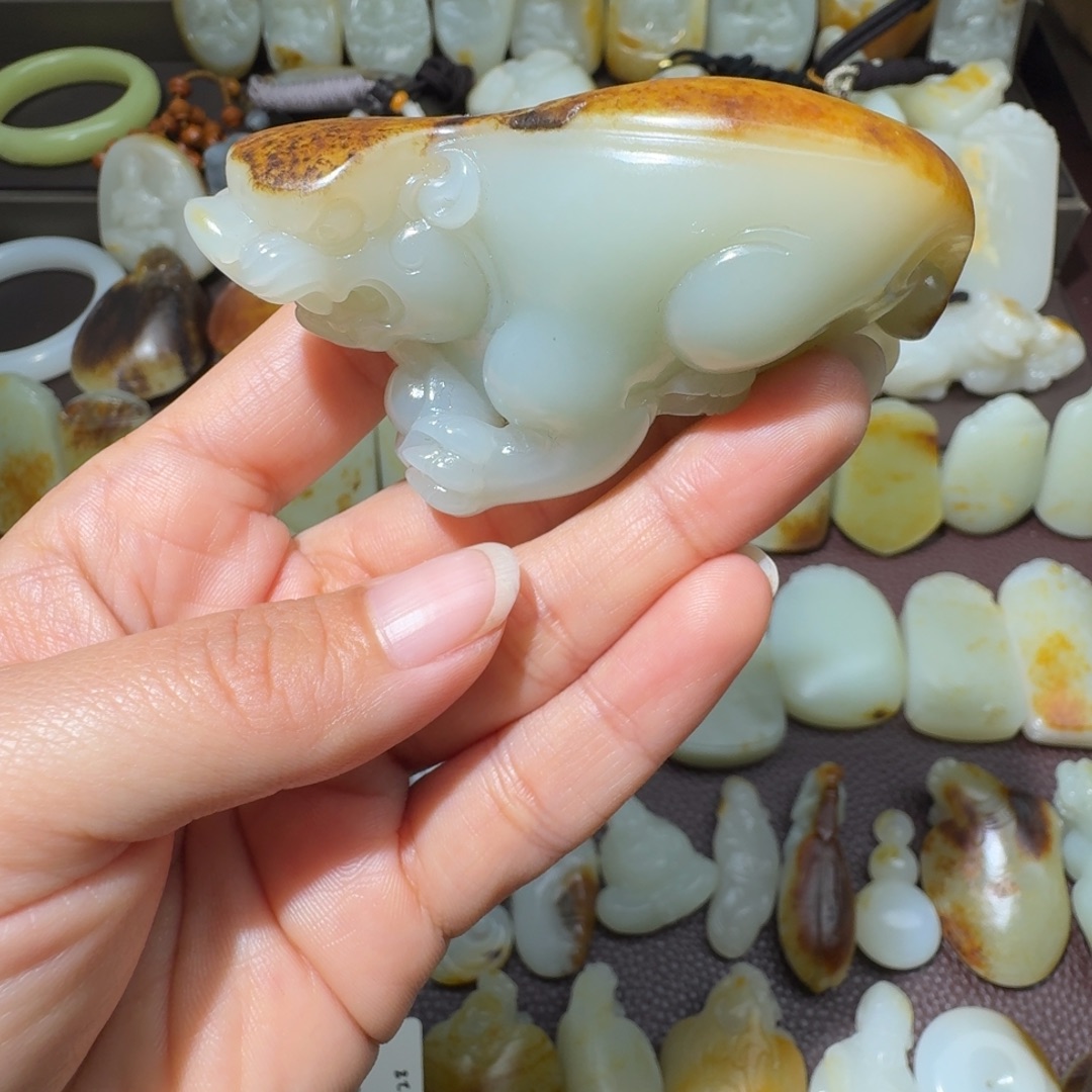 和田玉未镶嵌吊坠(不含链)