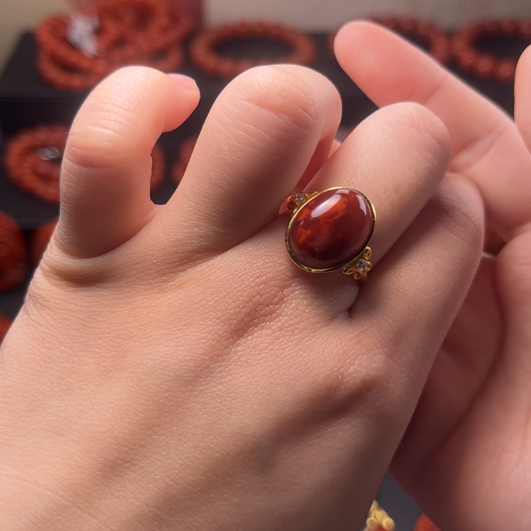 南红玛瑙南红银S925镶嵌