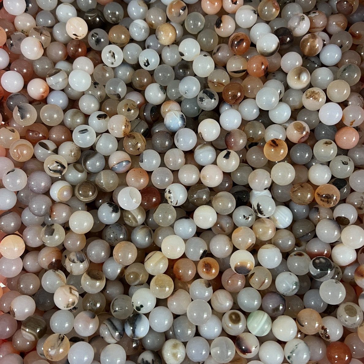 蕊蕊  卡14mm条纹缠丝多彩玛瑙圆珠私拍多样性发一颗（直播间链接）