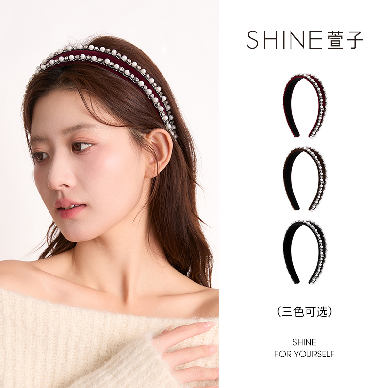 日韩少女风欧美风复古风发箍丝绒邂逅系列头箍简约百搭