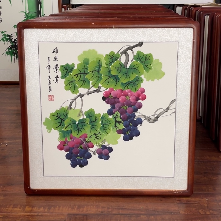 国画带框尺寸63*63厘米