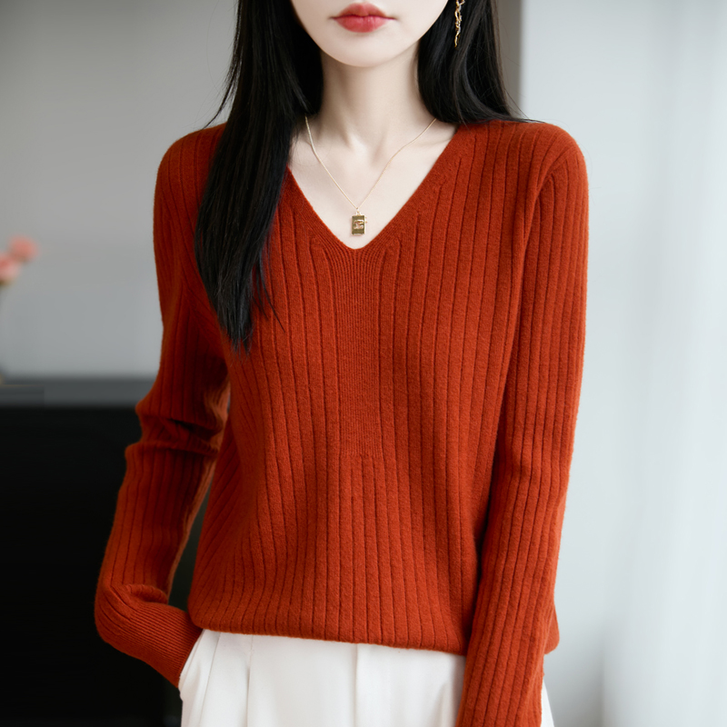 女士针织外套气质修身打底衫套头针织毛针织衫njr-214