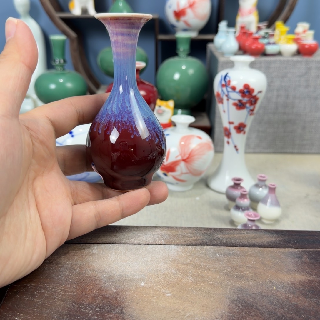 陶瓷手工小花器摆件