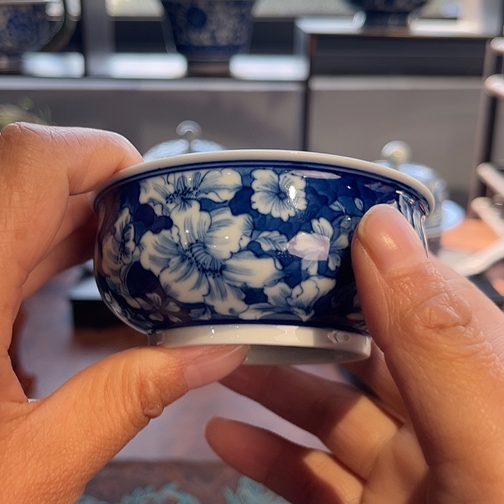 镹曰柴窑手工手绘青花