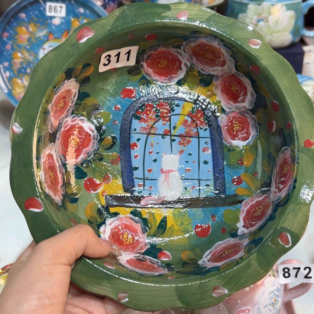 景德镇手绘高温釉下彩陶瓷茶具