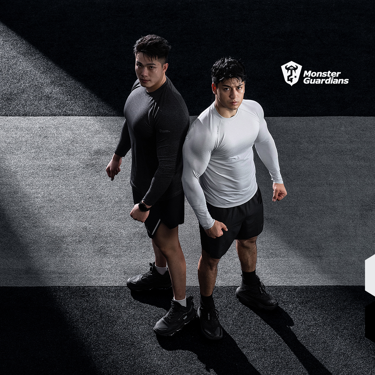 MonsterGuardians速干透气健身一体编织长袖健身衣