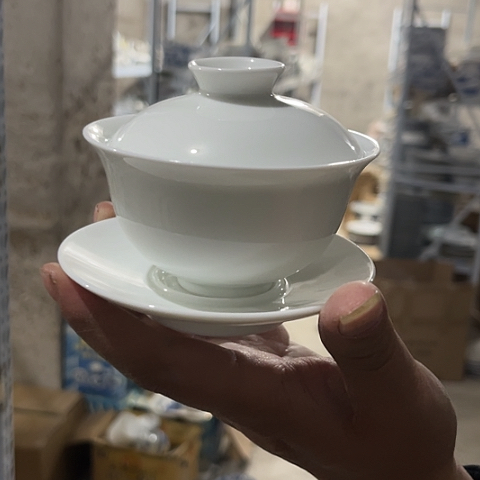 瓷其他元宝盖碗一套