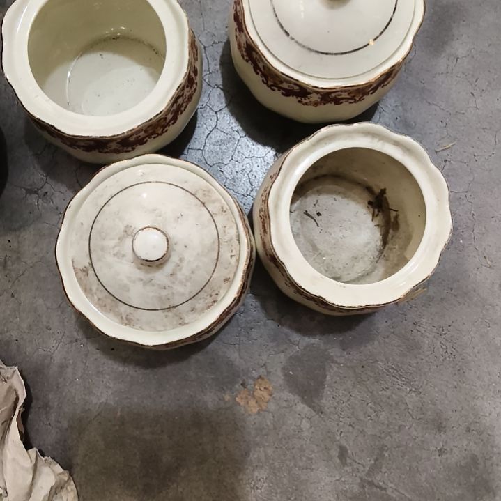 瓷象牙瓷糖缸四个！！！！