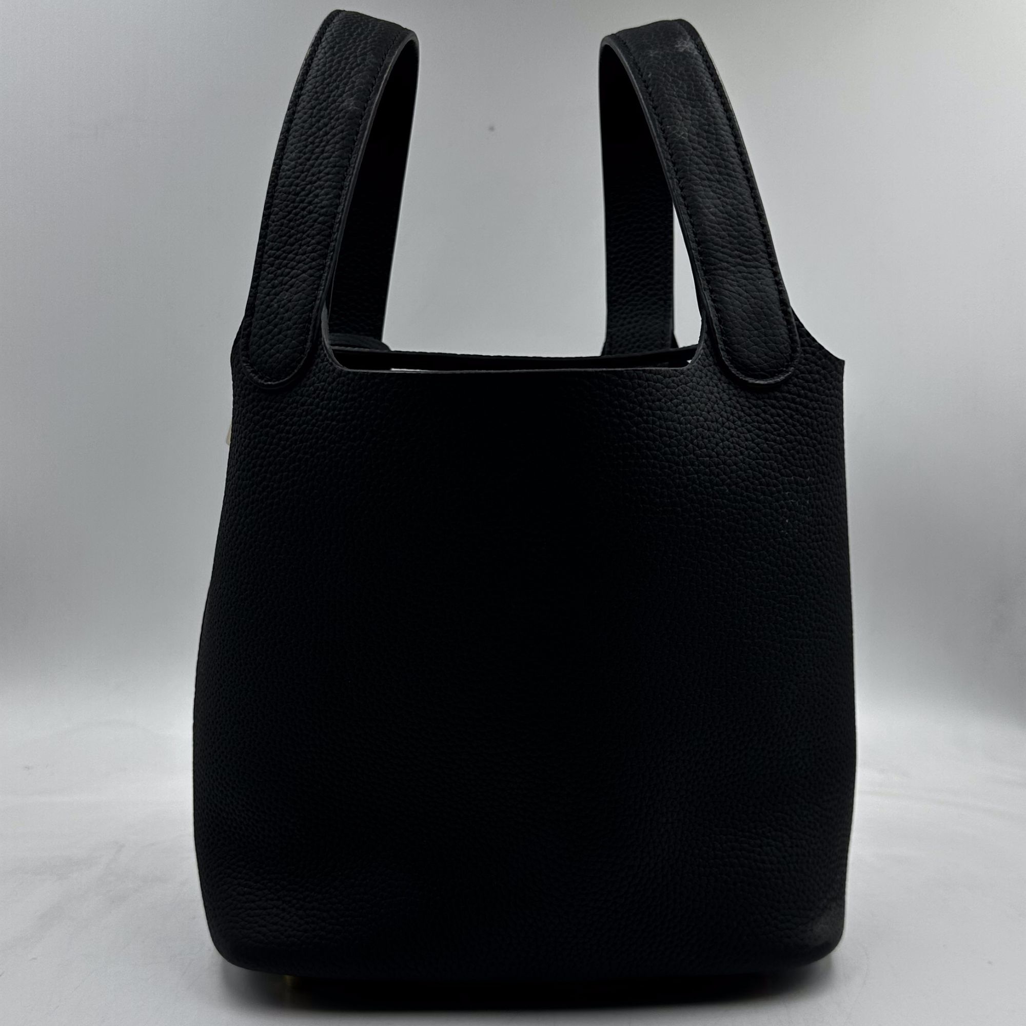 LQ-手工真皮篮子-悉尼经典款篮子-黑色18cm-0001