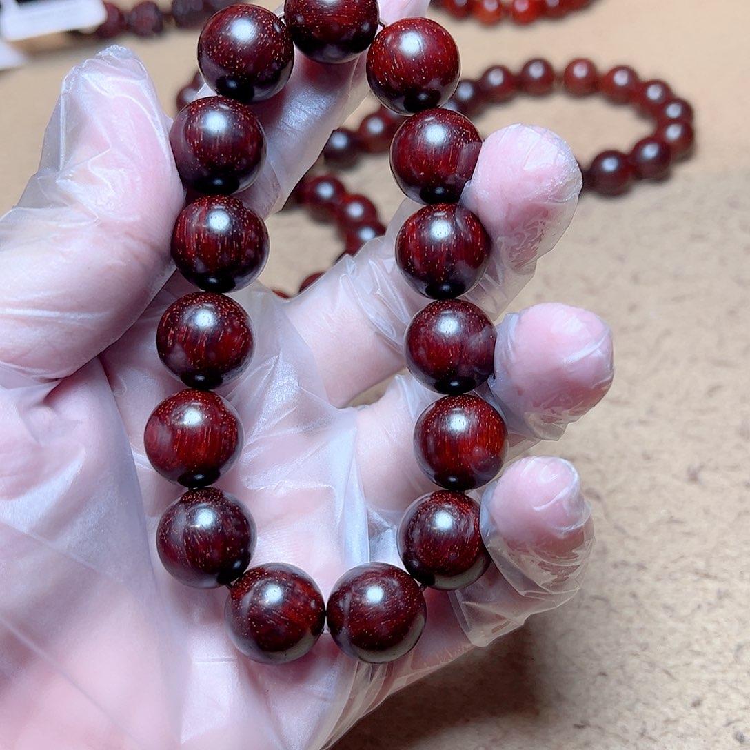 小叶紫檀手串/手链1.5干磨老泥料头货