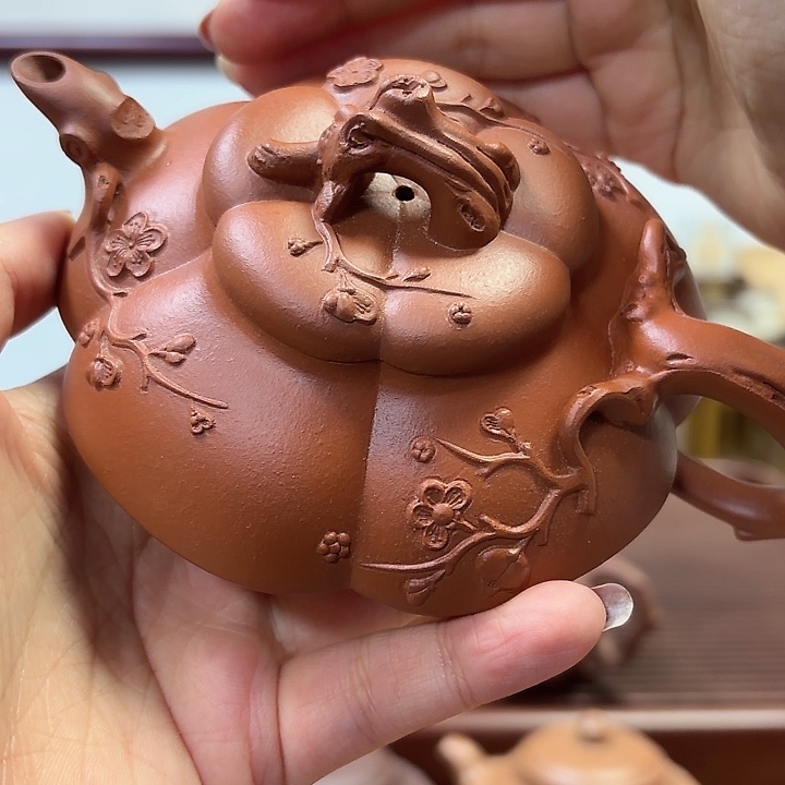 茶壶紫砂宜兴原矿朱泥230