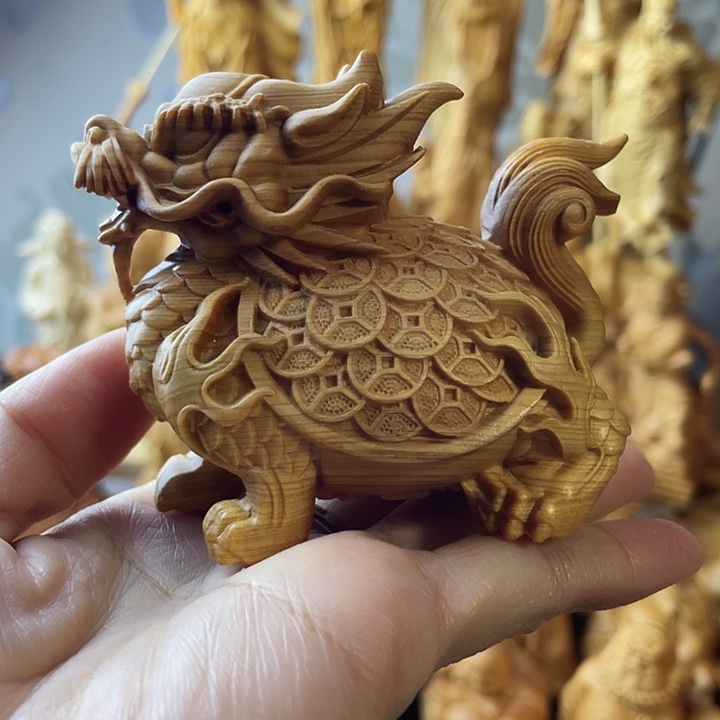 柏木（崖柏）崖柏龙龟摆件