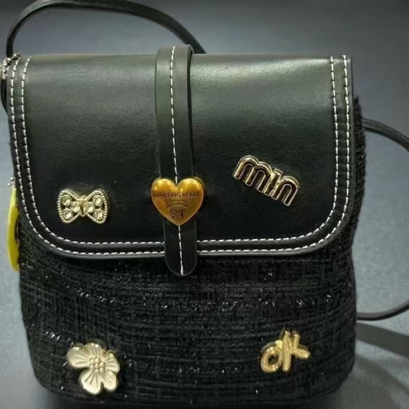 提花黑色双肩包小香风书包女包大容量时尚百搭新款轻奢设计