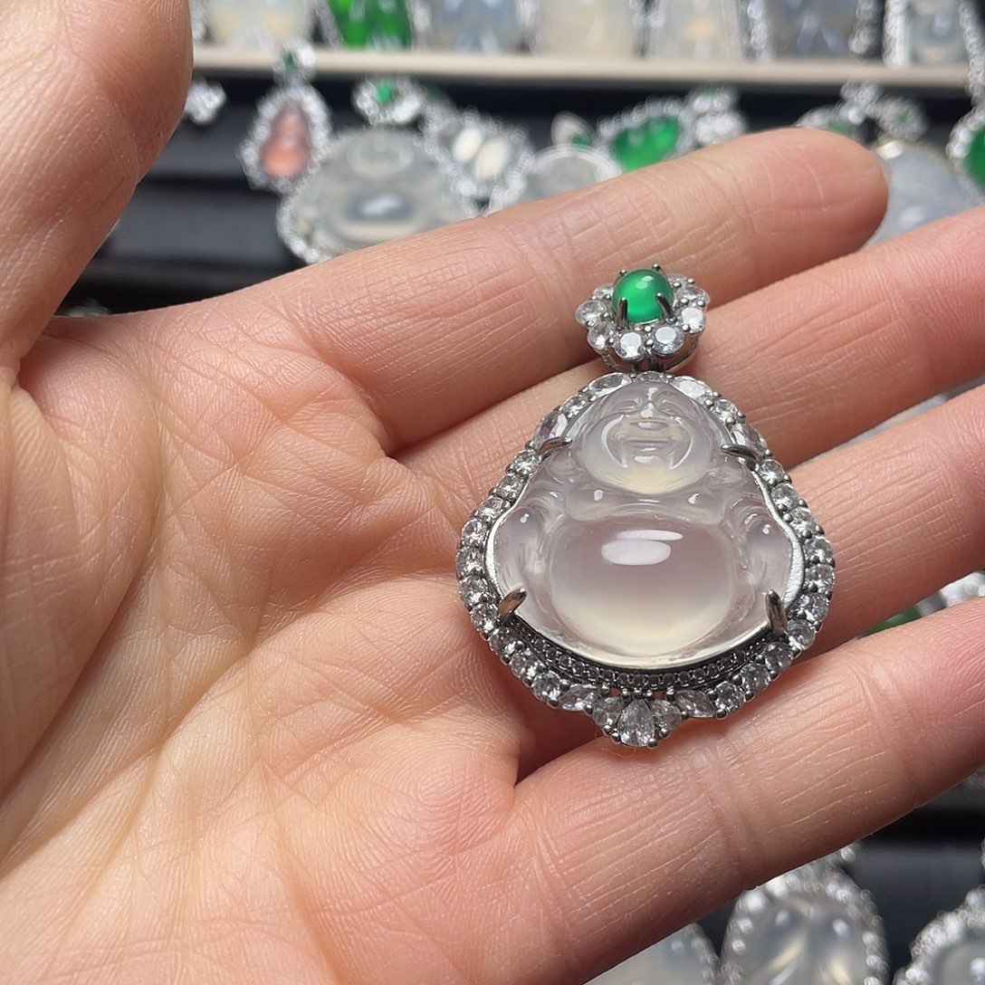 玛瑙/玉髓合金挂件