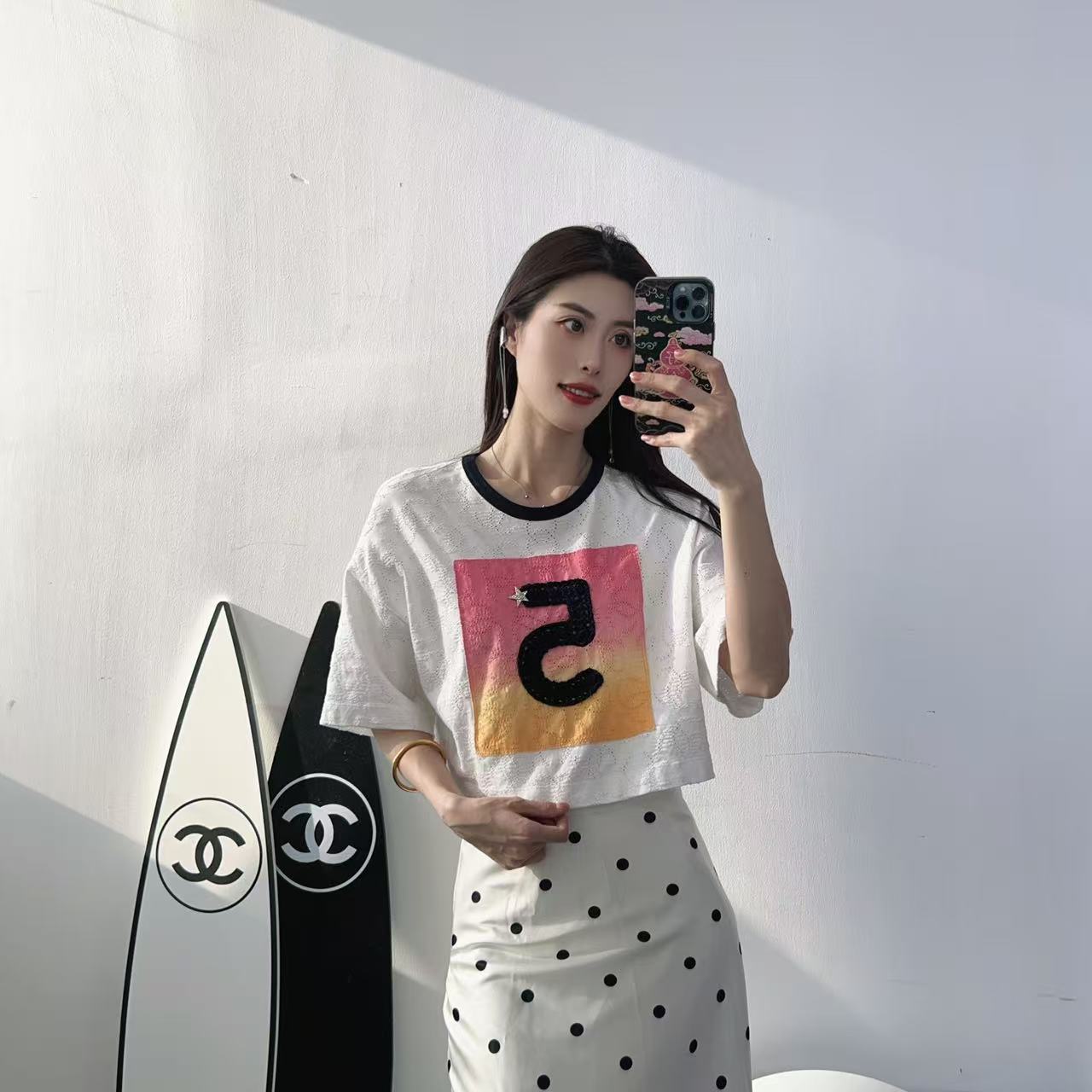 95新 Chanel/香奈儿 麦殿/五号短袖38码/241018SCTVP04