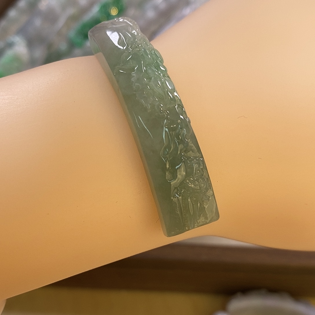 翡翠未镶嵌手链5460