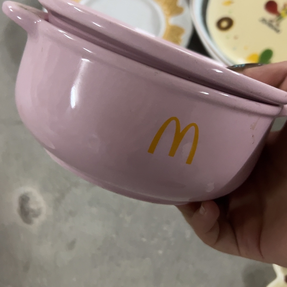 搪瓷微瑕可妮兔泡面碗一套