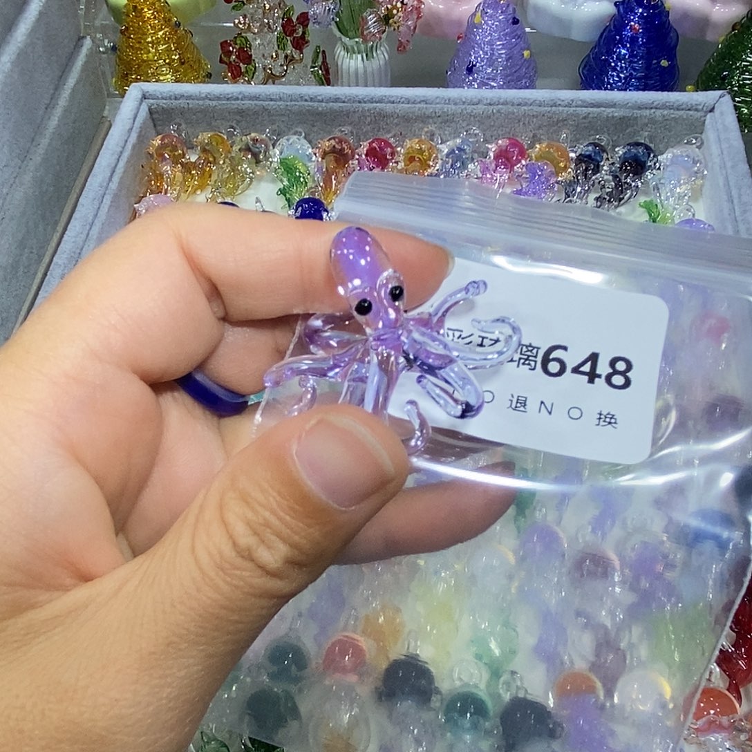 冰***新玻璃颈饰648章鱼一个