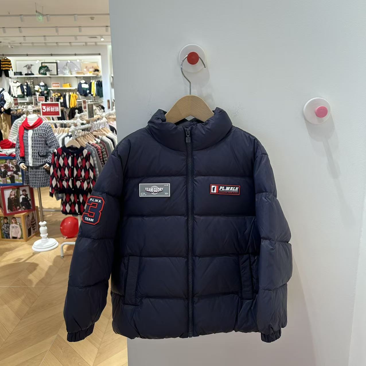 POLOWA年冬季新品儿童立领90羽绒