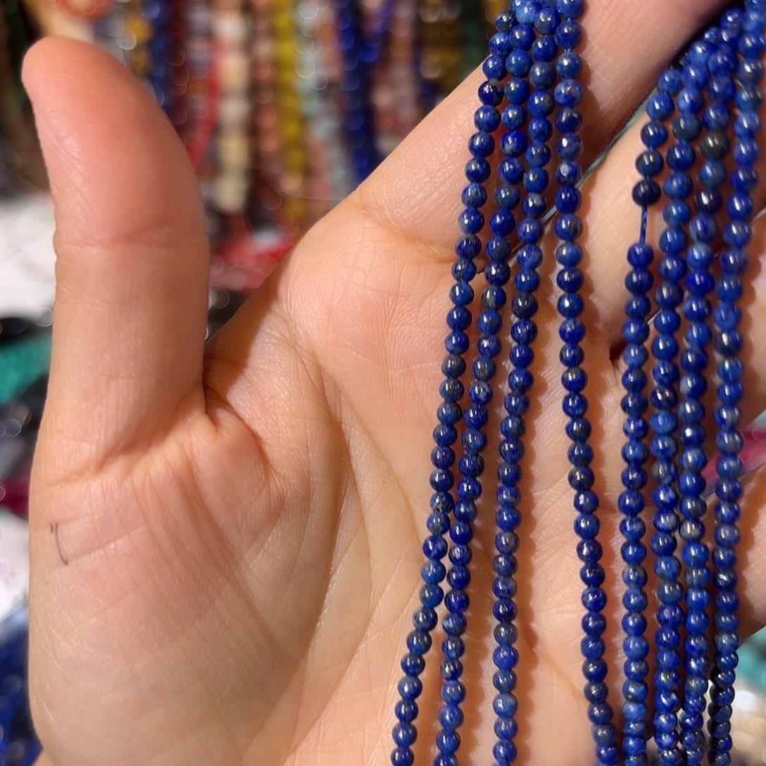 玛瑙/玉髓未镶嵌珠宝半成品青金卡3一条