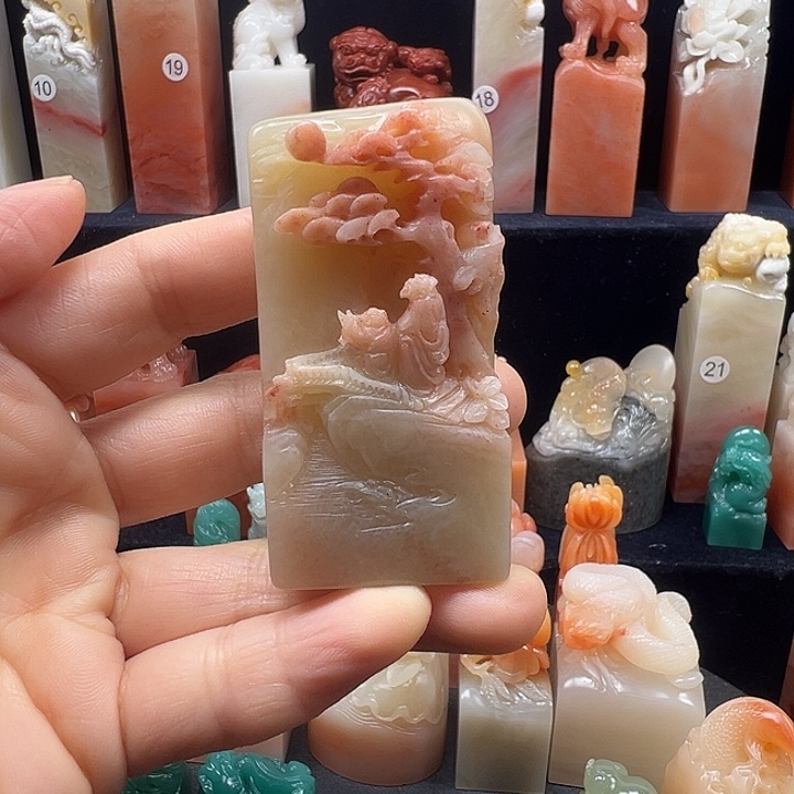 寿山石印石寿山石手工雕刻