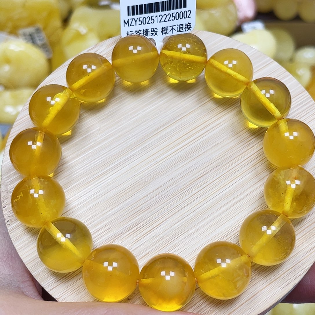 蜜蜡未镶嵌裸石13+mm.瑕