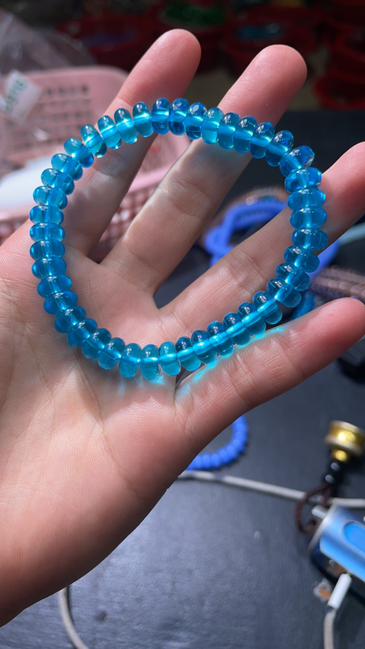 D 918 8 蓝水算盘手串