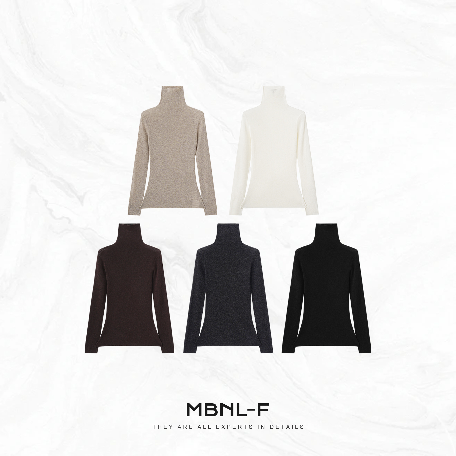 MBNL-F"洁简素雅“ 100%超细美丽诺羊毛定织毛衣 秦磊XM-XMY6434