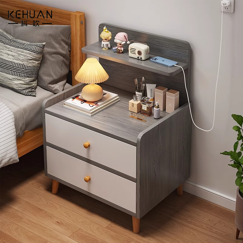床头柜卧室简约现代小型床头置物架2025新款轻奢高级感极窄收纳柜