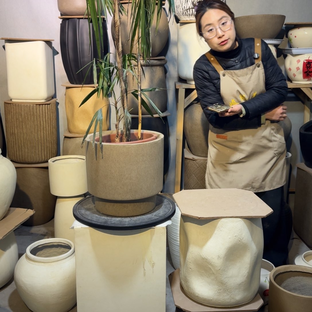 复合镁泥材质的花盆