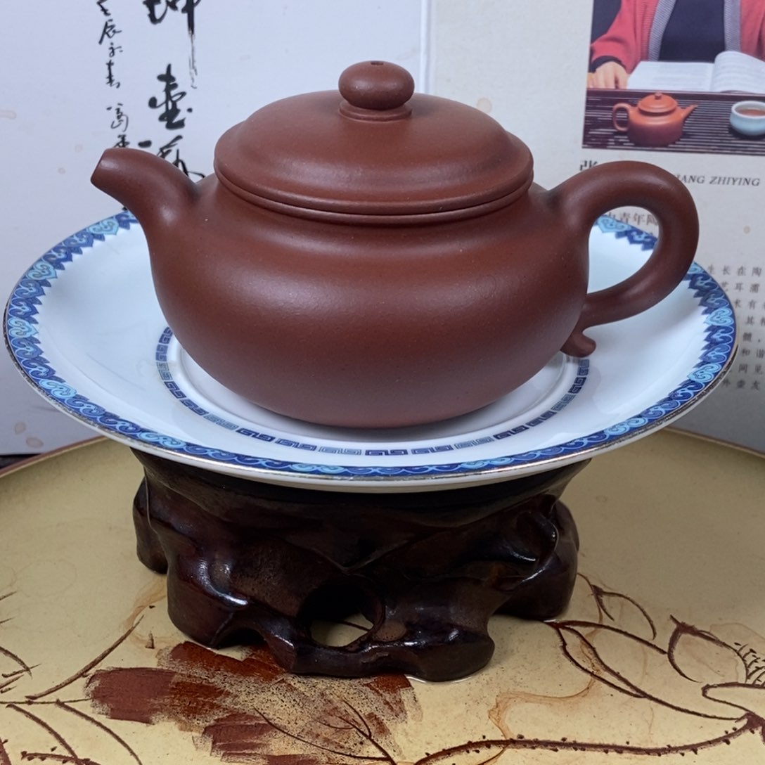 紫砂茶壶全手底槽清老母亲制作160