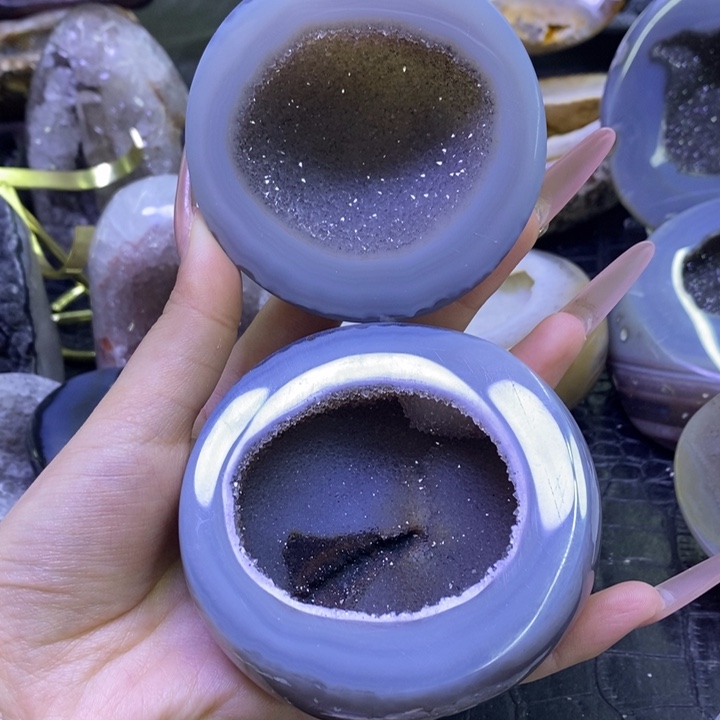 未镶嵌珠宝半成品水晶彩晶盆