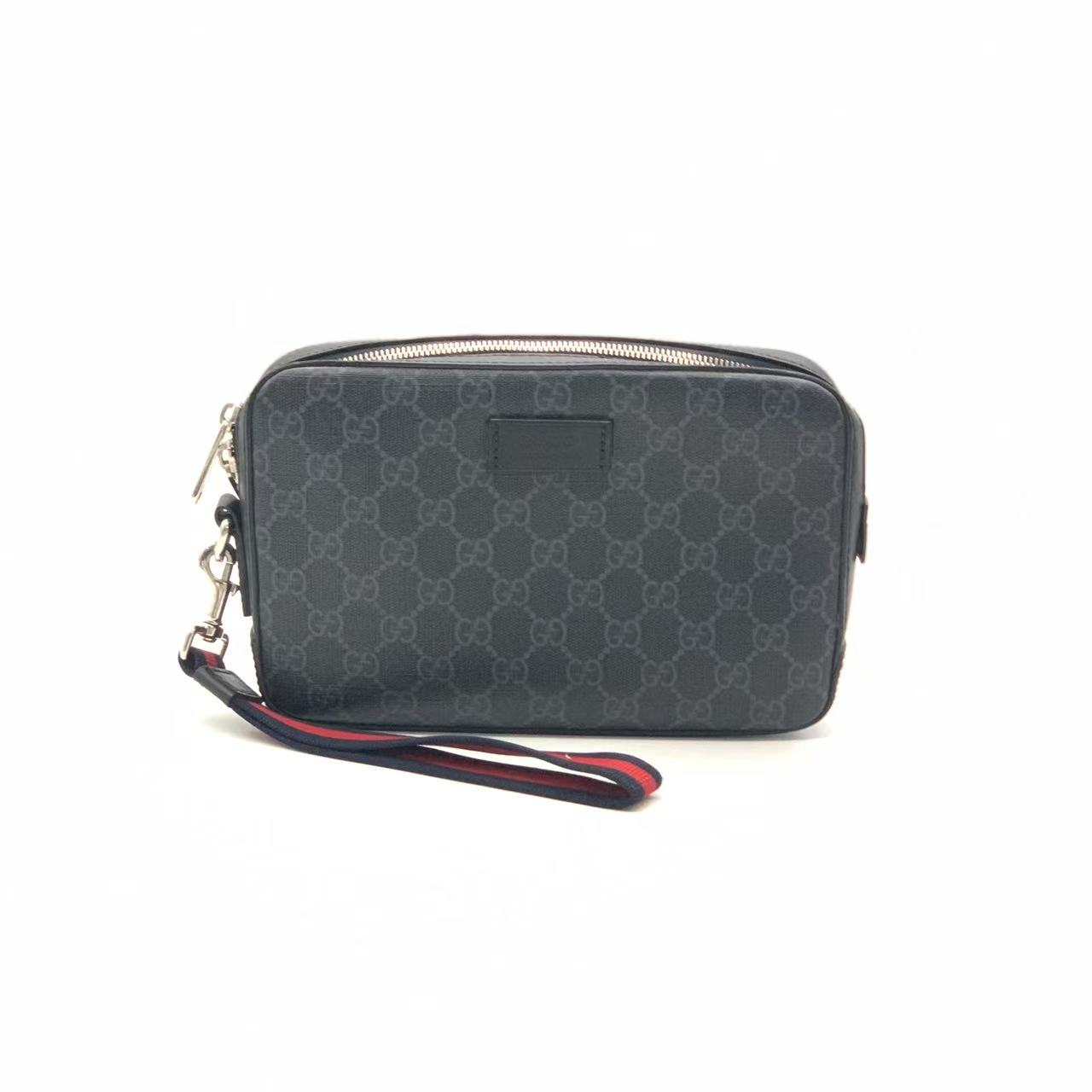 99新 GUCCI/古驰 黑老花手拿包