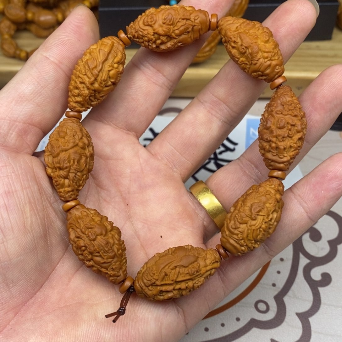 橄榄核手串/手链橄榄核橄榄核雕刻强