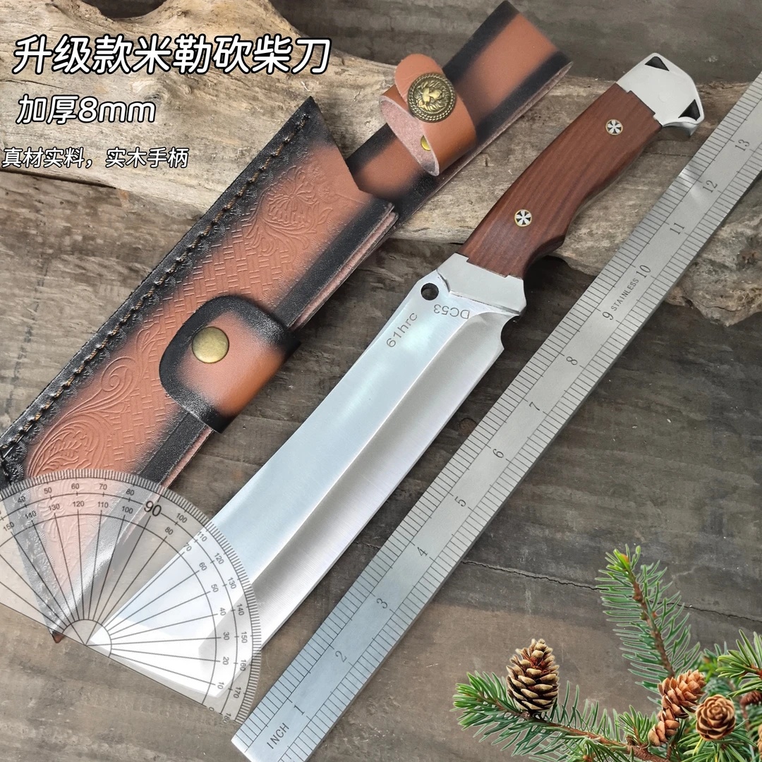 【米勒加厚8MM】一体龙骨户外露营砍柴刀多功能高硬度开路求生刀