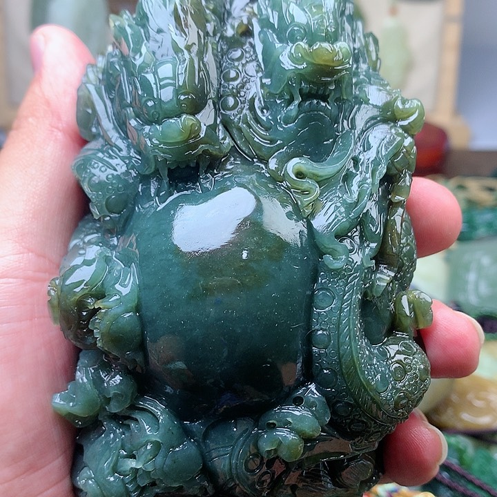 未镶嵌和田玉挂件海*