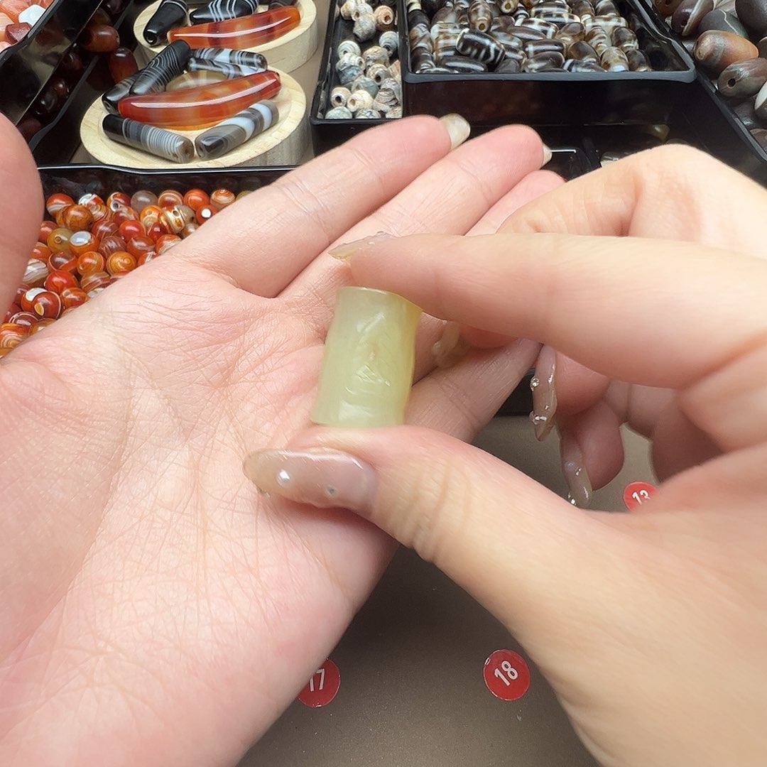 半***山合金蛇纹石玉珠宝半成品感谢