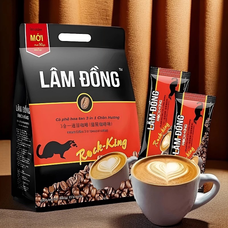 LAM DONG越南原装特浓猫屎风味速溶咖啡口感丝滑浓郁