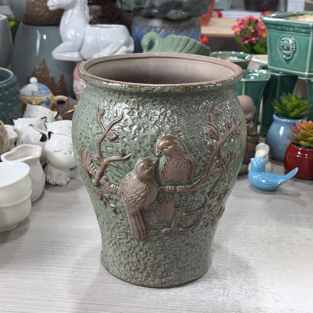 陶瓷绿植多肉微瑕花盆口径16*23