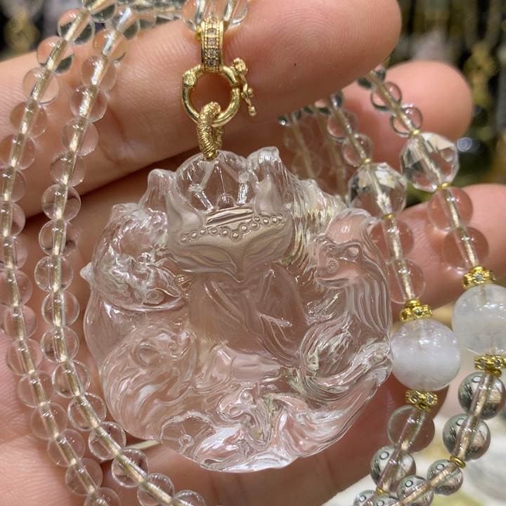 水晶颈饰未镶嵌天然