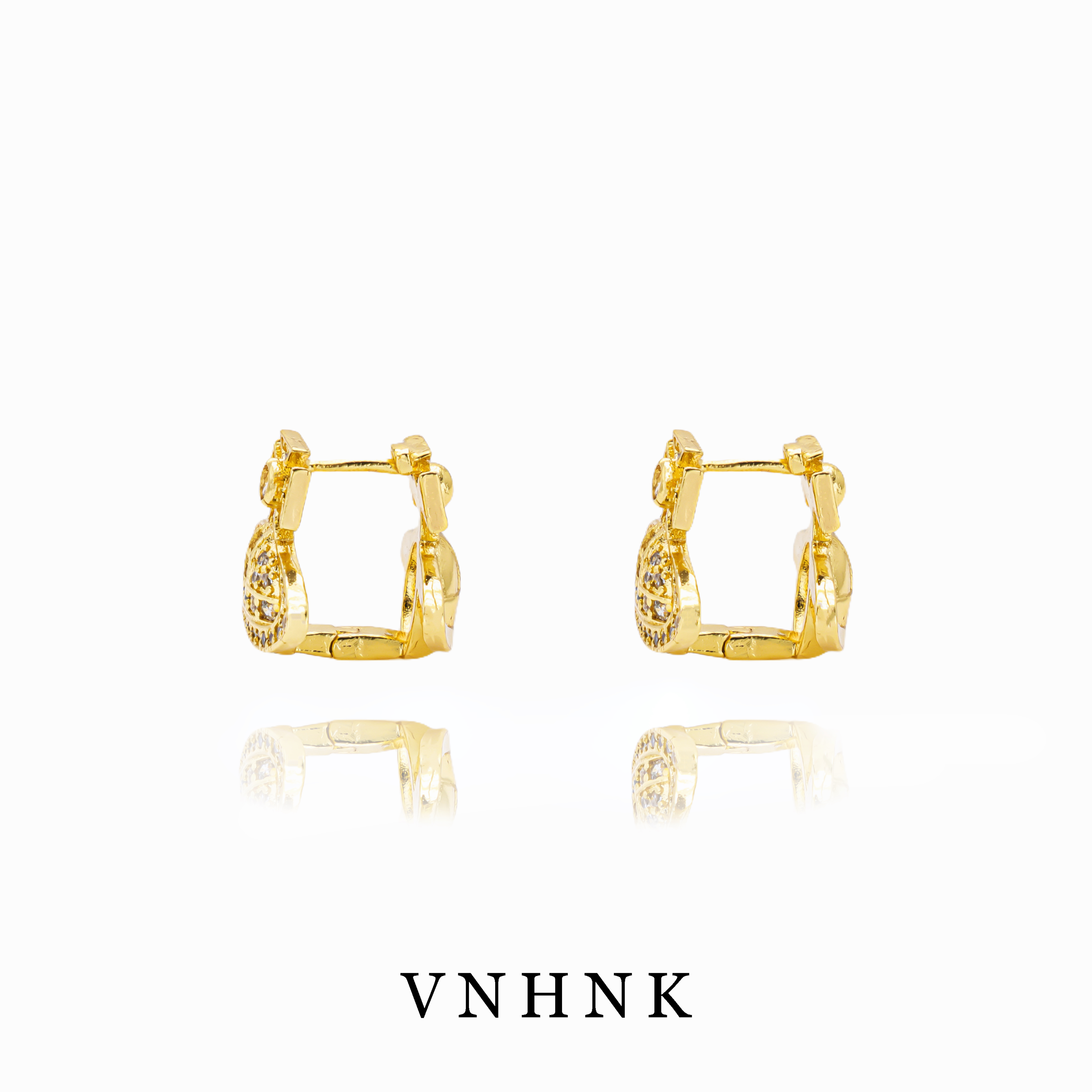 铜合金合成锆石耳饰 美可儿   K114  金色时尚气质耳环