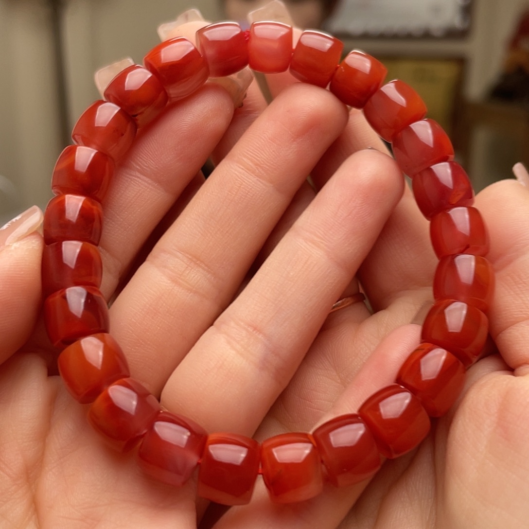 南红玛瑙手链未镶嵌