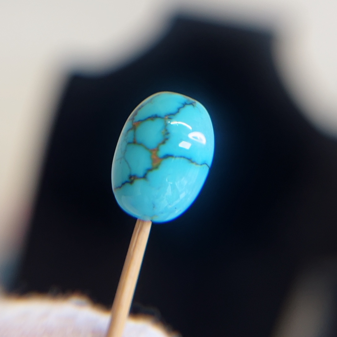 绿松石珠宝奇石未镶嵌10.7直径