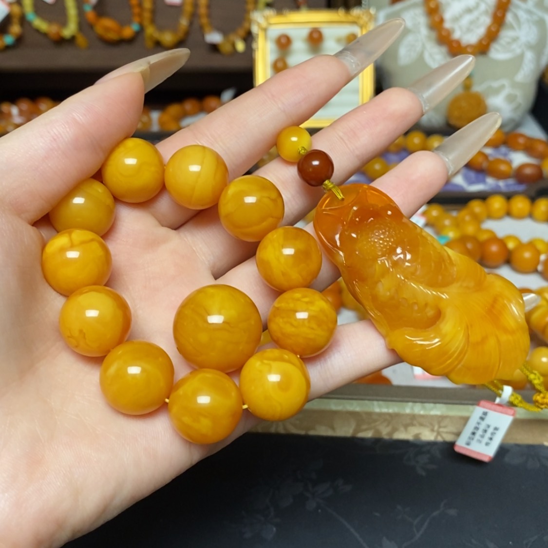 【闪购商品】手链蜜蜡未镶嵌三***d手串定制